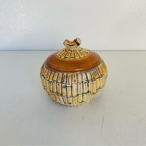 VTG Saks Fifth Avenue Bamboo Italian Trinket Dish